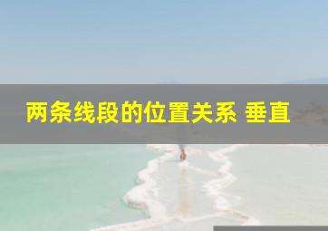 两条线段的位置关系 垂直